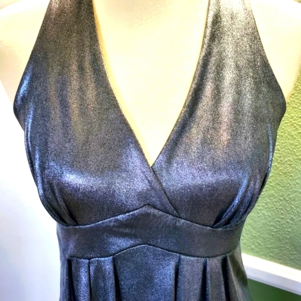 INC Gunmetal Metallic Sleeveless Racerback Blouse